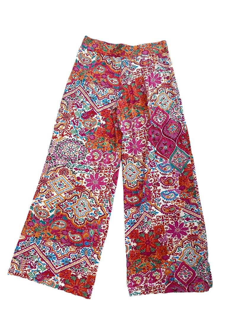 Small Petite Lauren Ralph Lauren Floral Wide Leg Leggings