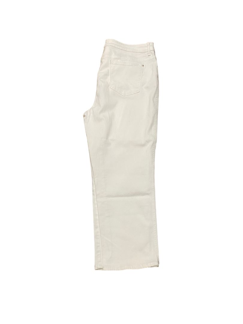 2.5 Chico's The Platinum Crop White Jeans