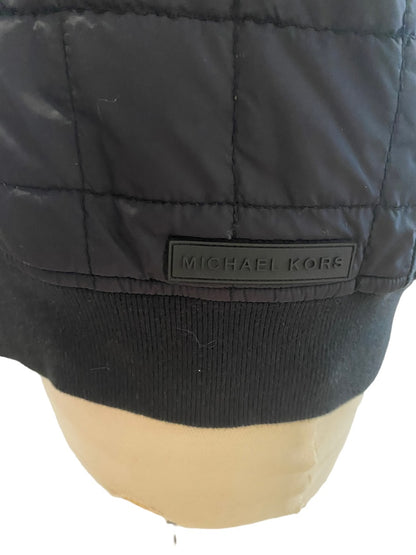 Small Michael Kors Black Quilted Hooded Vest