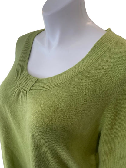 22/24 Avenue Green 3/4 Sleeve Sweater Scoop Neck