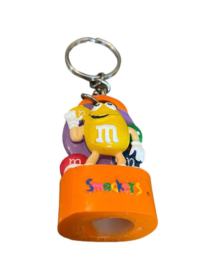 4" M&M's Smackers Keychain Chapstick Topper Key Ring