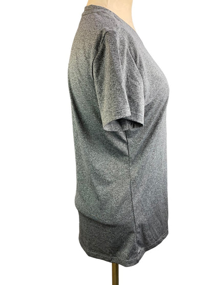 Large Baleaf New Women's Gray Short Sleeve Activewear Top Heathered