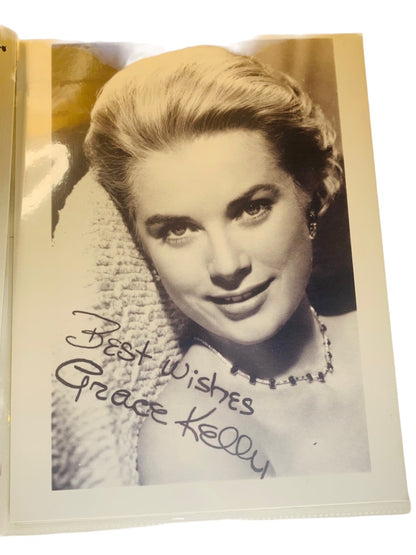 Set of 2 Grace Kelly and Elizabeth Taylor 8.5" x 11 Photo Reproductions Facsimile Autograph