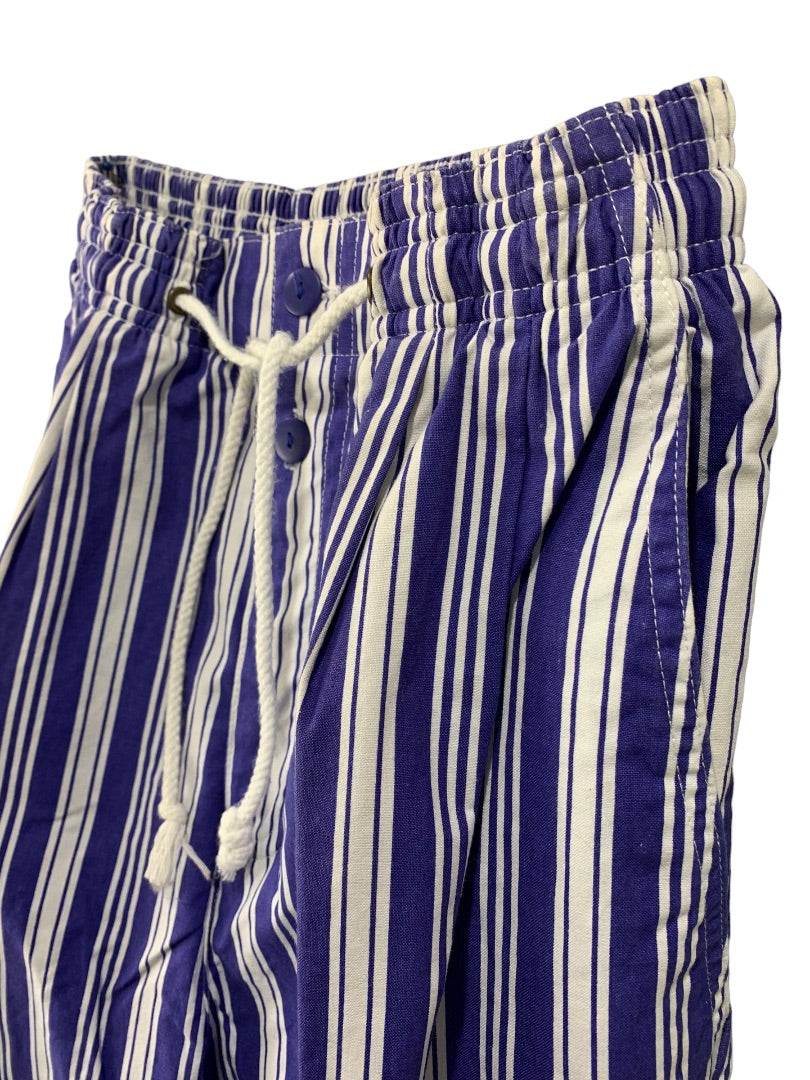 Medium Gap Women's Pull On Blue White Stripe Pants Pockets Y2K