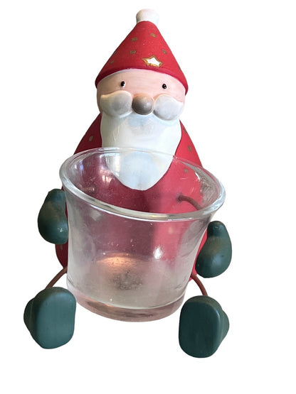 Party Lite Holiday Cheer Votive Holder Santa Claus Tea Light