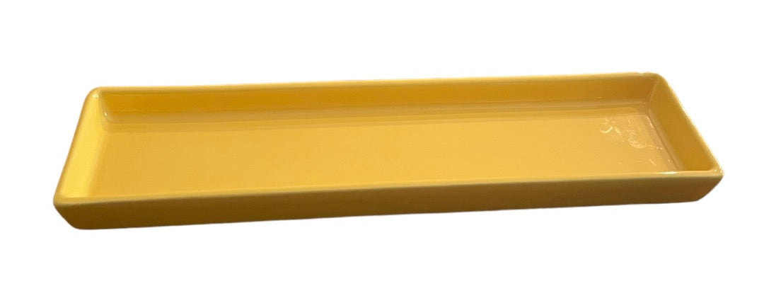 Crate & Barrel 5 Piece Condiment Tray Serving Set  Yellow Red Orange