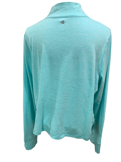 XXL 90 Degree by Reflex women's Aruba Blue Turquoise 1/4 Zip Mock Neck