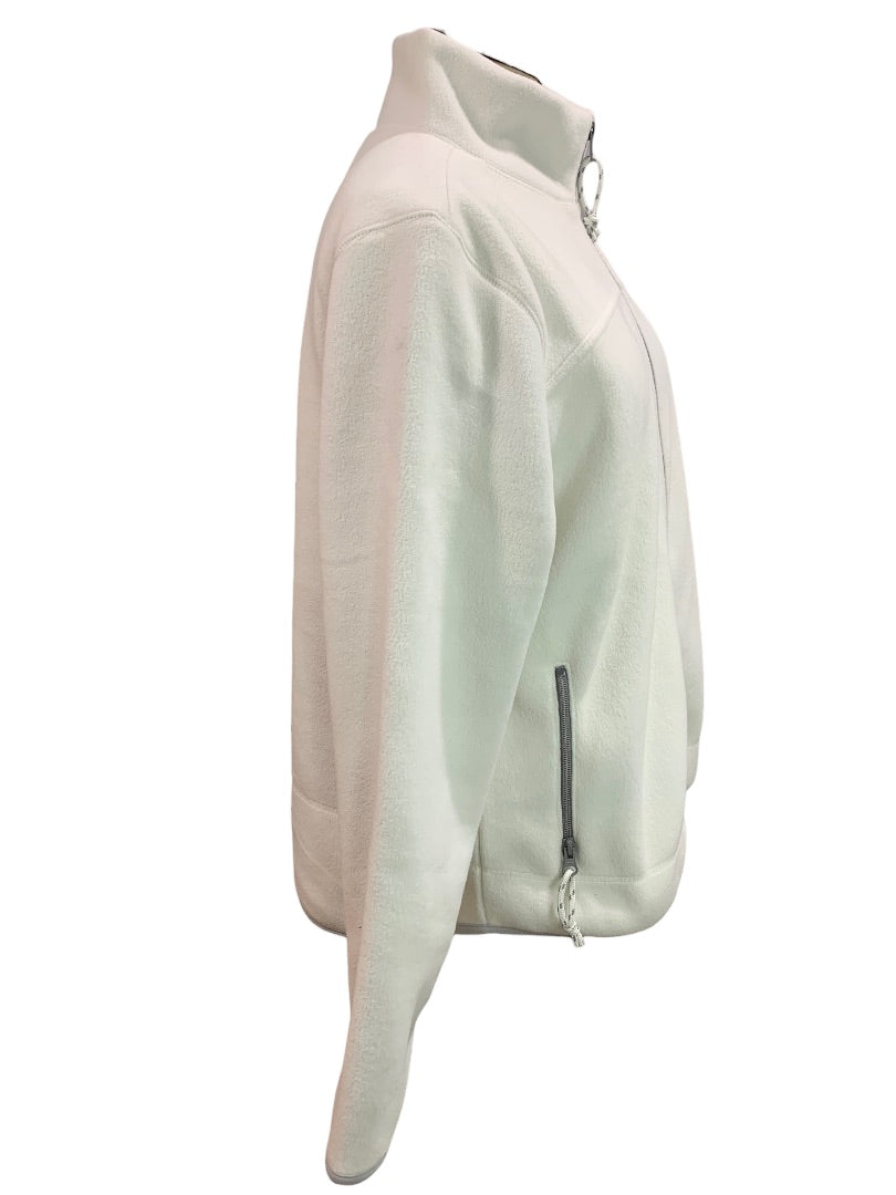 XL Old Navy Women's Full Zip Fleece Jacket Off White Mock Neck