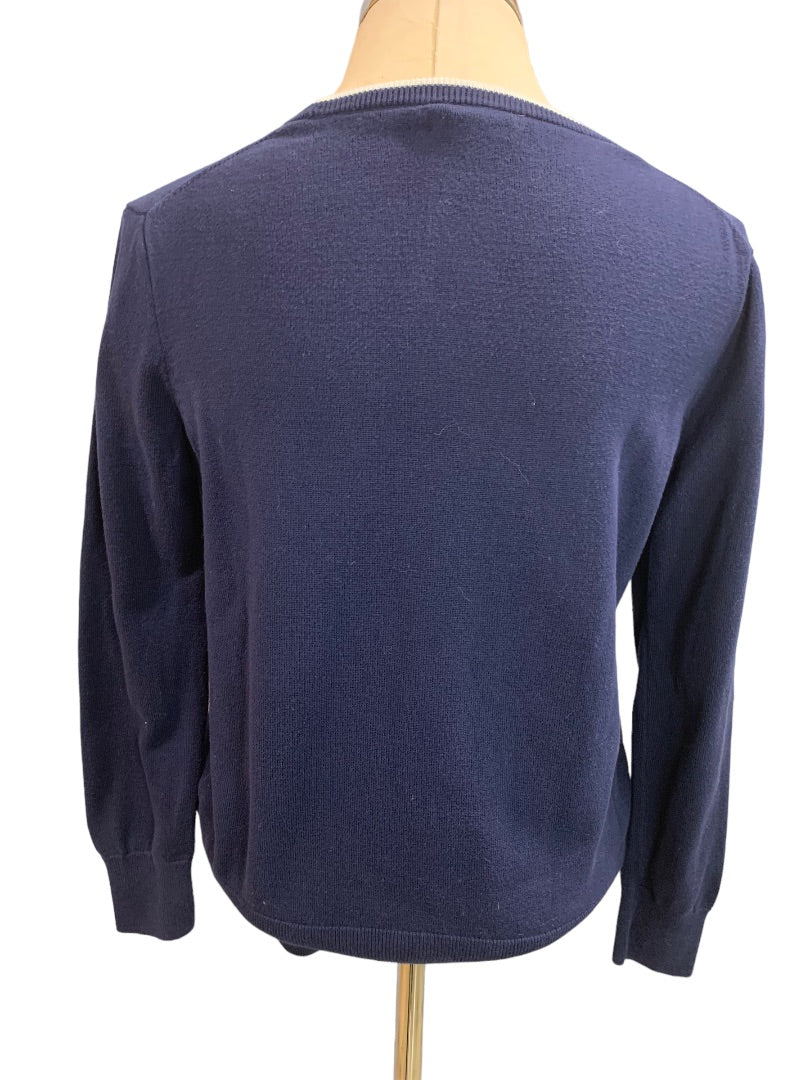 Small J.Crew Mercantile Le Weekend Navy Blue Women's Crew Neck Sweater L3103