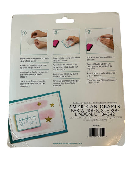 We R Memory Keepers Inks Stamping Acrylic Block Set of 3 Style 66029