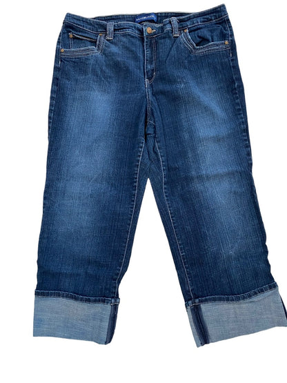 18W Bandolino Blu Jeans Cuffed Med Wash