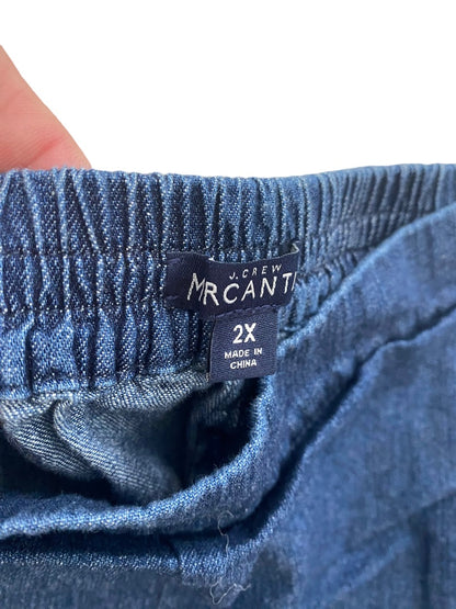 2X J. Crew Mercantile Pull On Denim Shorts