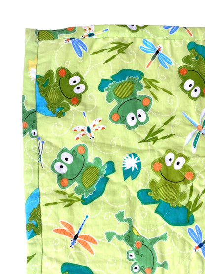 Handmade Frog Quilt Rectangle Dragonfly Wall Hanging Table Topper