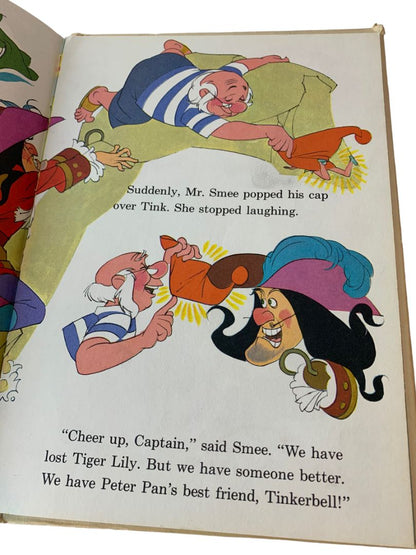 Walt Disney 1972 Peter Pan and Captain Hook Wonderful World Reading Book