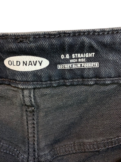 2 Old Navy Women's O.G. Straight High Rise Denim Dark Blue Jeans Secret-Slim Pockets