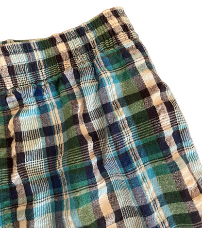 3T Badge 100% Cotton Boys Plaid Pull On  Shorts Elastic Waist