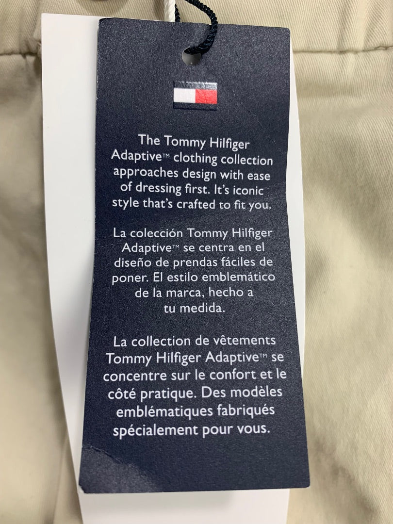 38 x 32 Tommy Hilfiger THFLEX Men's New Adaptive Clothing Pants Tan Magnets