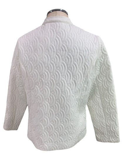 Small Laura Ashley New Pearl White Quilted Women's Full Zip Jacket