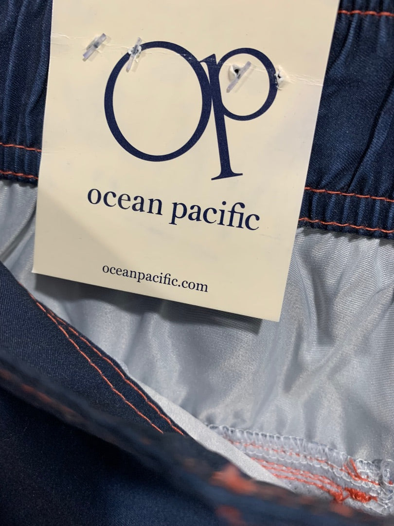 Large (36-38) Ocean Pacific OP Men's New Multicolor Board Shorts Orange Tropical