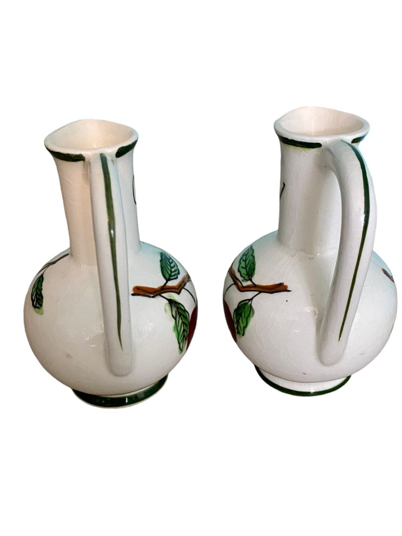 Oil & Vinegar Cruet Porcelain with Crazing NO STOPPERS