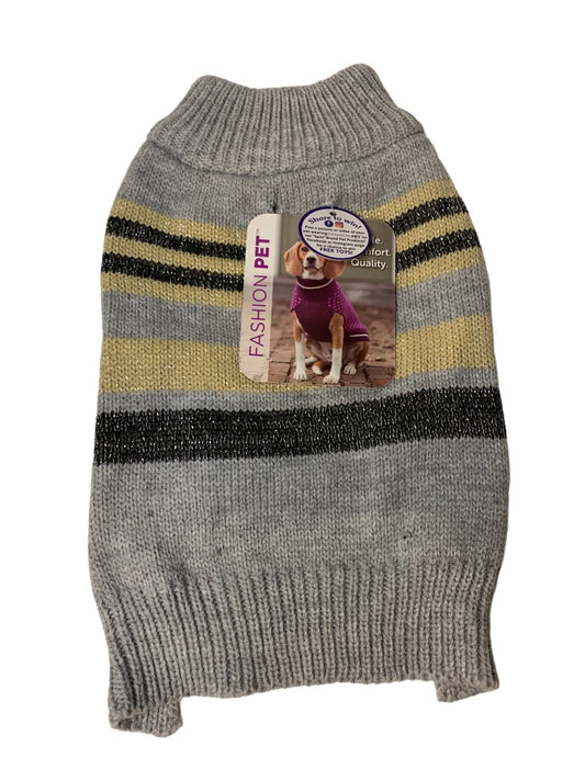 Small Fashion Pet Striped Gray Sweater Dog 10"-14" New