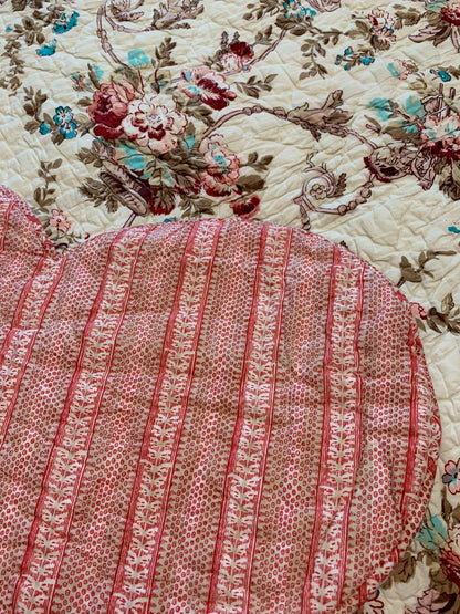 ABC Carpet & Home Brand 96" x 104" King Size 100% Cotton Quilt Floral
