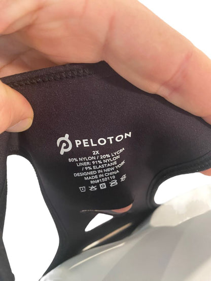 2X Peloton Black Sports Bra Compression Scuba Material