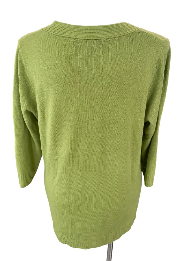 22/24 Avenue Green 3/4 Sleeve Sweater Scoop Neck