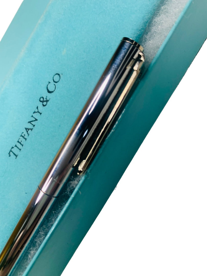 Tiffany & Co Silver Chrome T-Clip Pen No Ink Cartridge USA