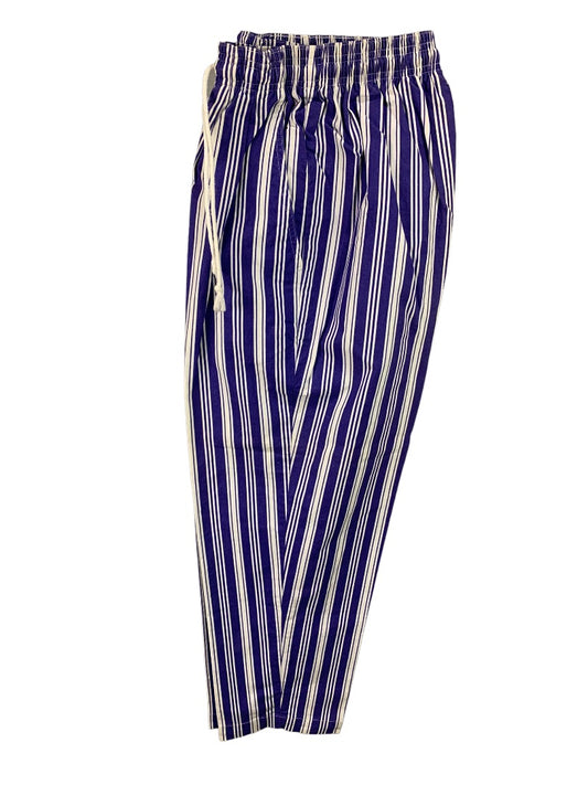 Medium Gap Women's Pull On Blue White Stripe Pants Pockets Y2K