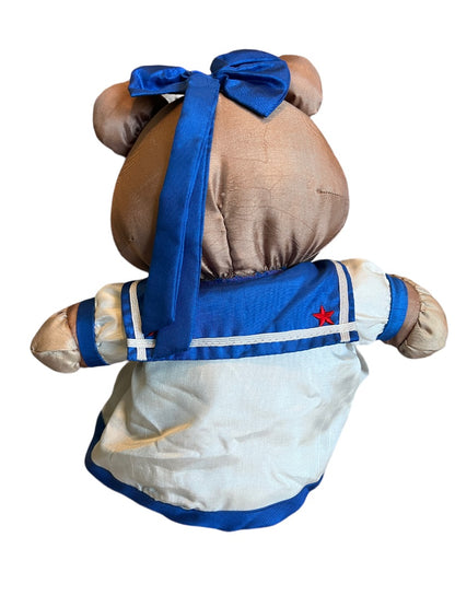 Vintage Potpourri Press Blankies Sailor Bear Girl 1987 Puffalump Style 13"