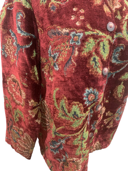 Medium Coldwater Creek Women's Vintage 1990s Brocade Button Up Jacket USA