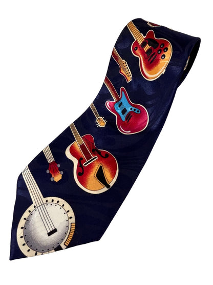 Fratello Polyester Men's Necktie Music Stringed Instruments Hand Made 58" Tie