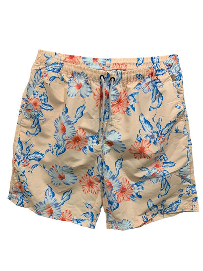 XL Prefer to Life Men's New Tropical Print Pull On Board Shorts Elastic Waist