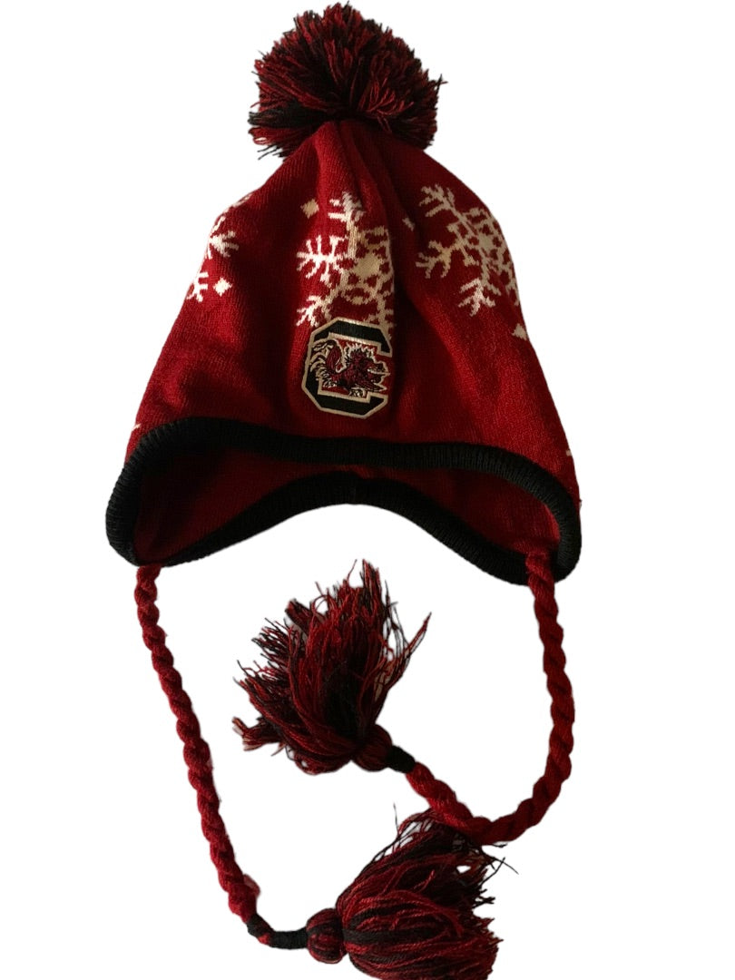 Captivating Headgear Tassel Hat Carolina Gamecocks Garnet Flap Winter