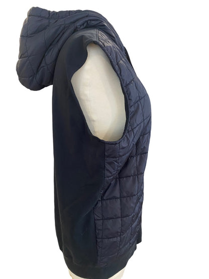 Small Michael Kors Black Quilted Hooded Vest