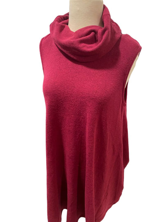 Large Aryeh Magenta Cowl Neck Sweater Dress Sleeveless Anthroplologie NWT