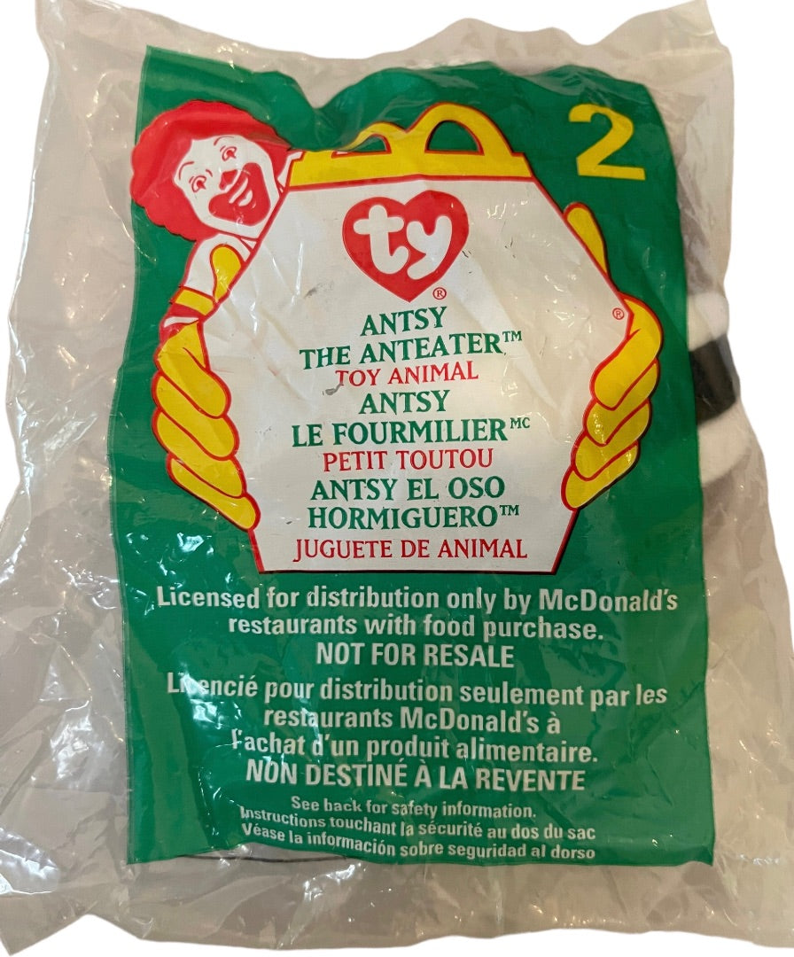 TY Antsy The Anteater McDonalds Teenie Beenie 1999 Sealed #2