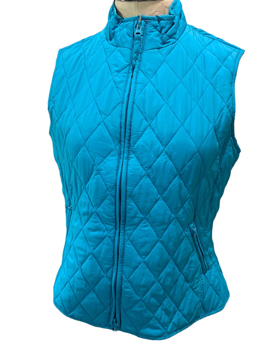 Medium Relativity Women's Teal Full Zip Quilted Vest