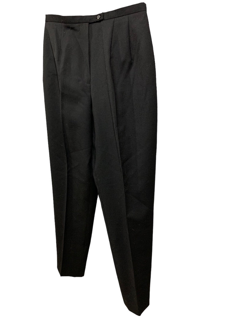 Size 10 Andrea Viccaro Women's New Black Wool Dress Pants Lined Y2K