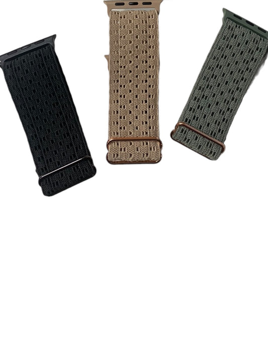 Stretchy Nylon Solo Loop Bands Adjustable Wristbands Women Men for  iWatch New Set of 3
