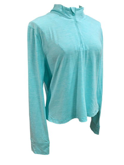 XXL 90 Degree by Reflex women's Aruba Blue Turquoise 1/4 Zip Mock Neck