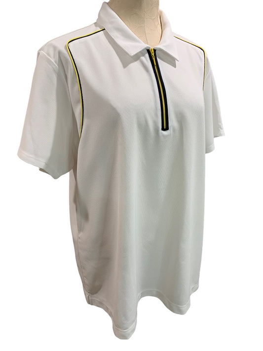 1X EP Pro Tour Tech Women's White Short Sleeve Golf Polo Shirt