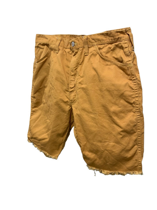 Size 36 Maverick Vintage 1970s Rust Gold Cutoff Jean Shorts Men's