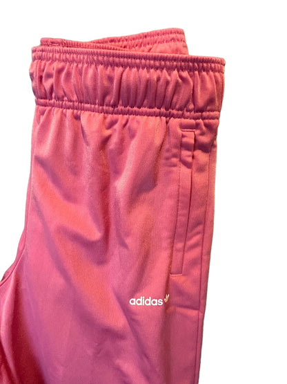 Large Adidas New Girl's Pink Jogger Track Pants Pull On Rose Tone