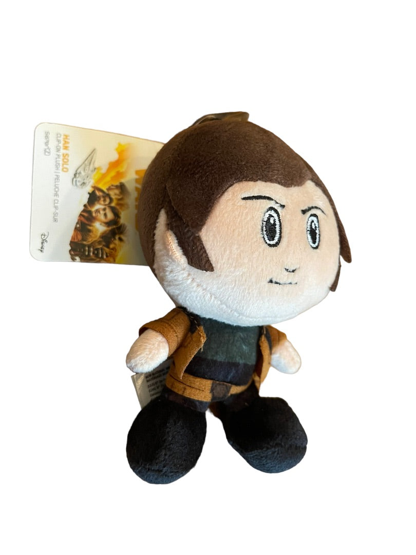 Han Solo Disney Star Wars Heroes Heroez Clipz Bag Clip Plush