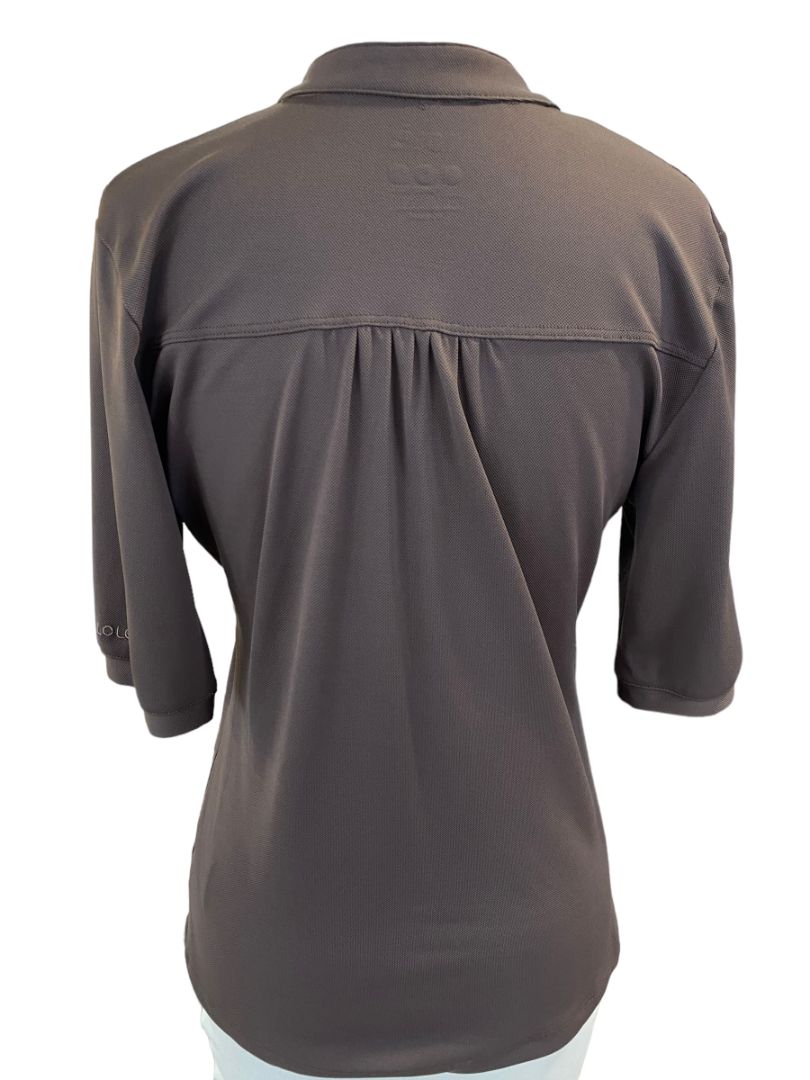 Large Lole Brown Performance Workout Shirt Activeware V-Neck