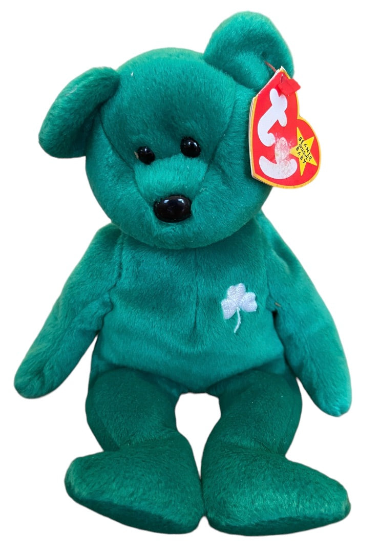 TY Beanie Baby Erin 1997 St Patricks Day Green Bear