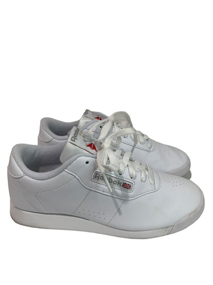 Size 8 Reebok Women's Classic White Leather Sneaker Lace Up Shoe
