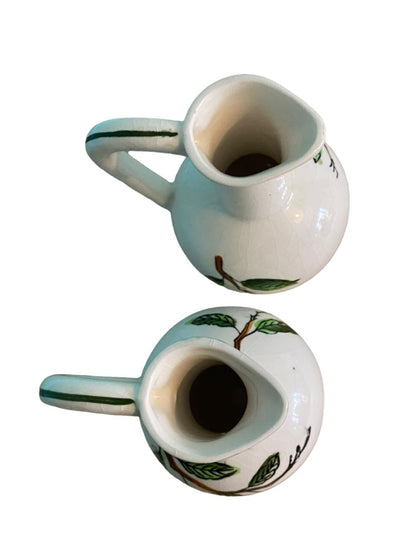 Oil & Vinegar Cruet Porcelain with Crazing NO STOPPERS